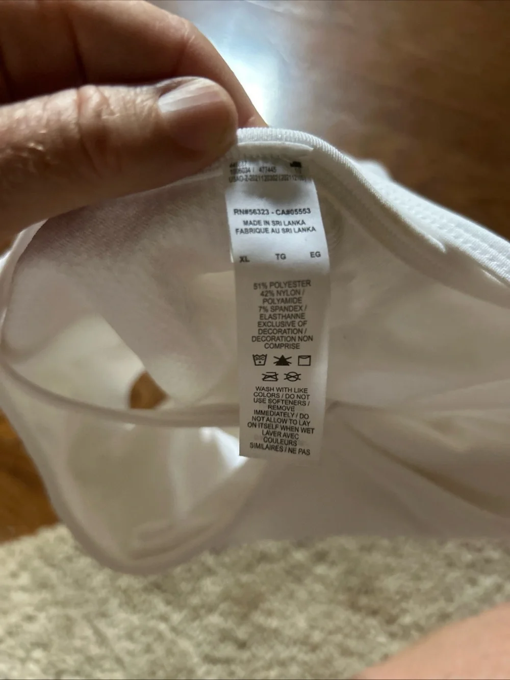 Nike White Double-Strap Crop Sports Bra Top GIRLS SIZE XL